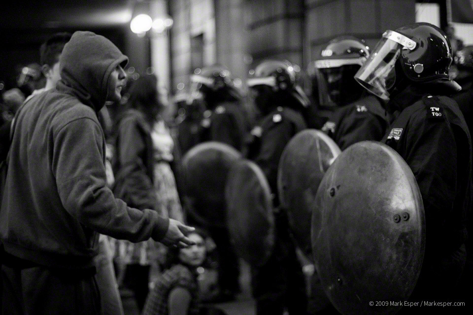 Photographs from Conflicted: London's Faces of Protest - MARK ESPER.