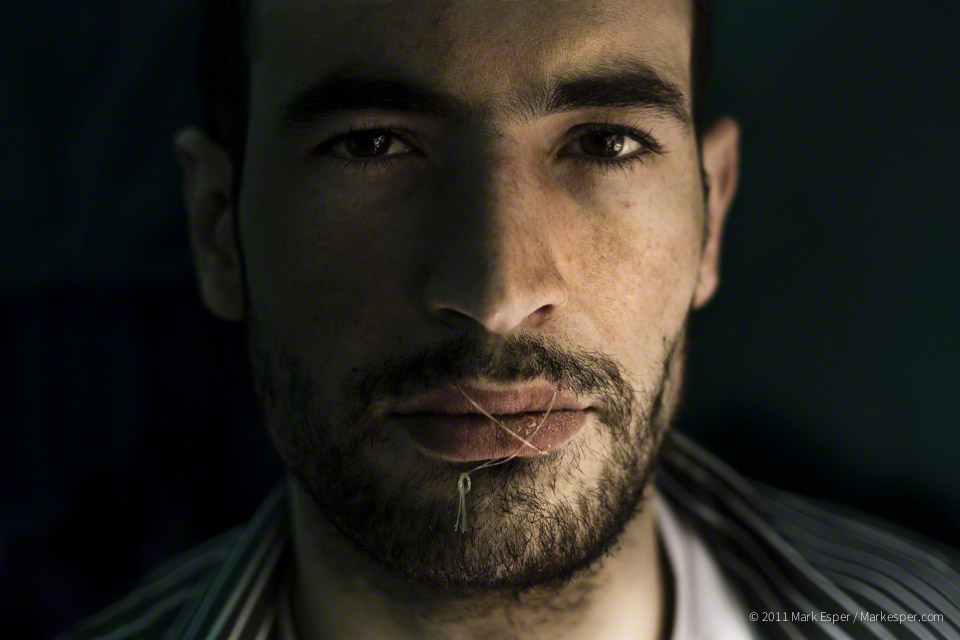 Photographs from Read My Lips. Iranian Hunger Strike - MARK ESPER.